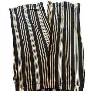 Susan Graver Black and Gold Striped Pants